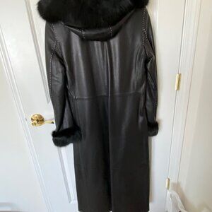 Leather coat